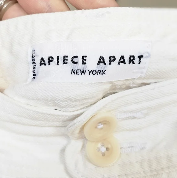 Apiece Apart Merida Wide-Leg White Pants